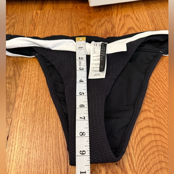 Seafolly Swim Black and White Bikini Bottoms size US 10 - Picture 5 of 9